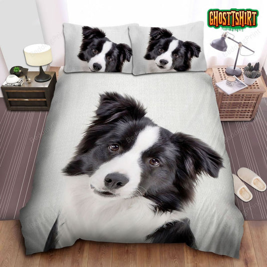 Border Collie Dog Bed Sheets Duvet Cover Bedding Set