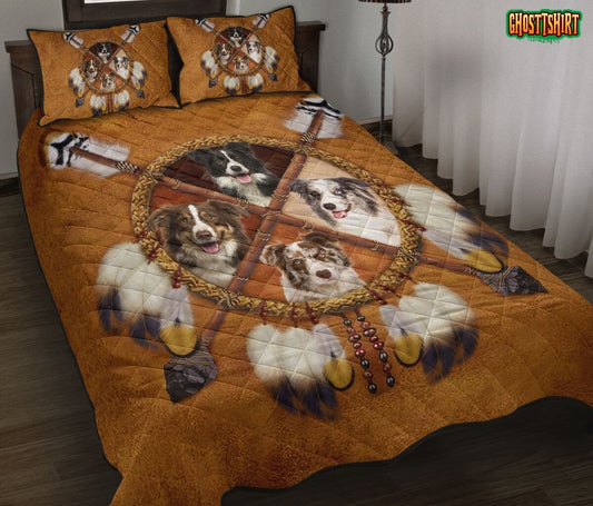 Border Collie Native American Bedding Set