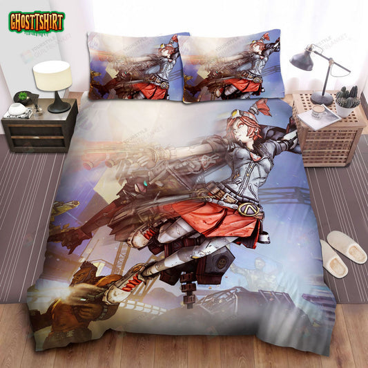 Borderlands 2 Characters On Battlefield Bed Sheets Spread Comforter Duvet Cover Bedding Set