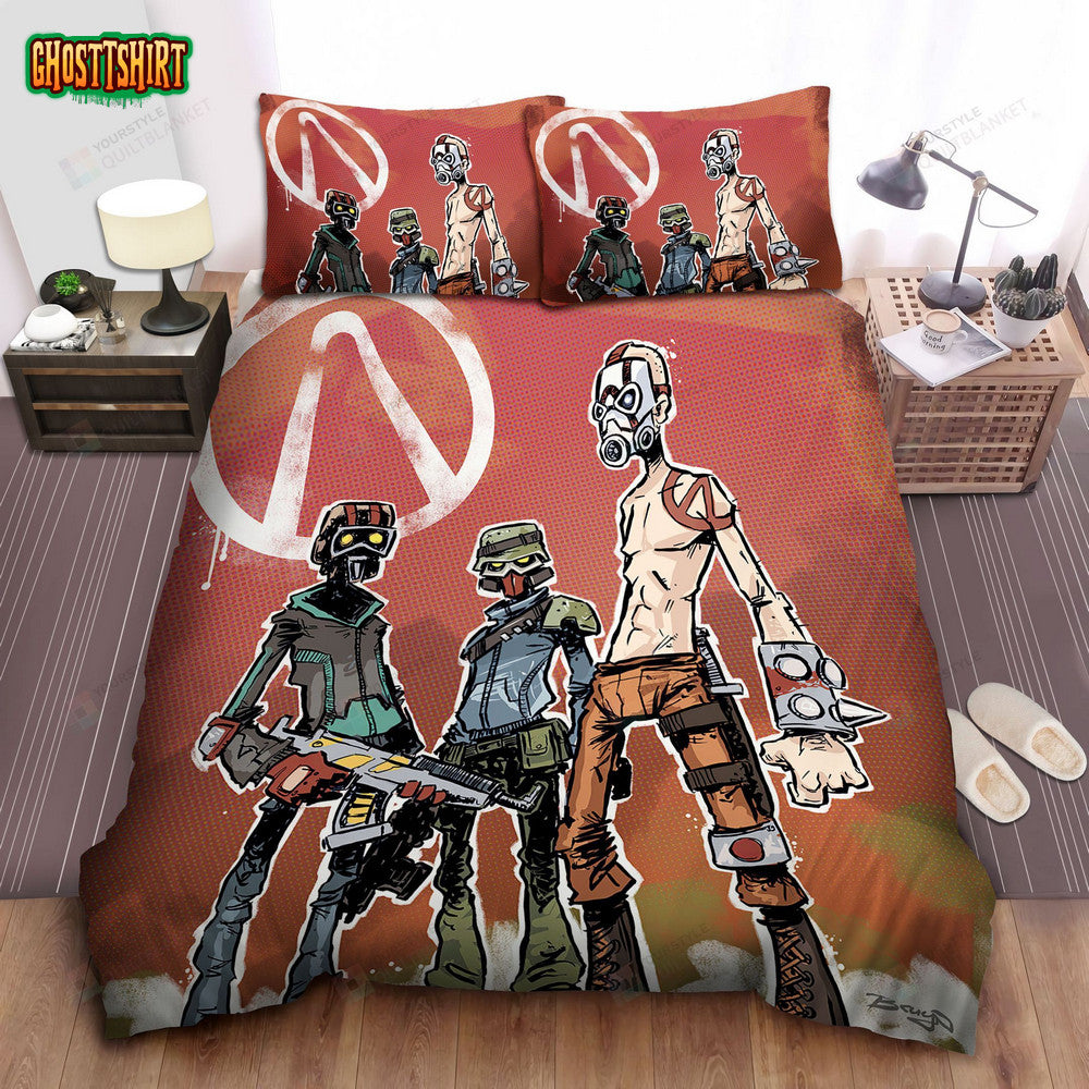 Borderlands 2 The Bandits Drawing Bed Sheets Spread Comforter Duvet Cover Bedding Set