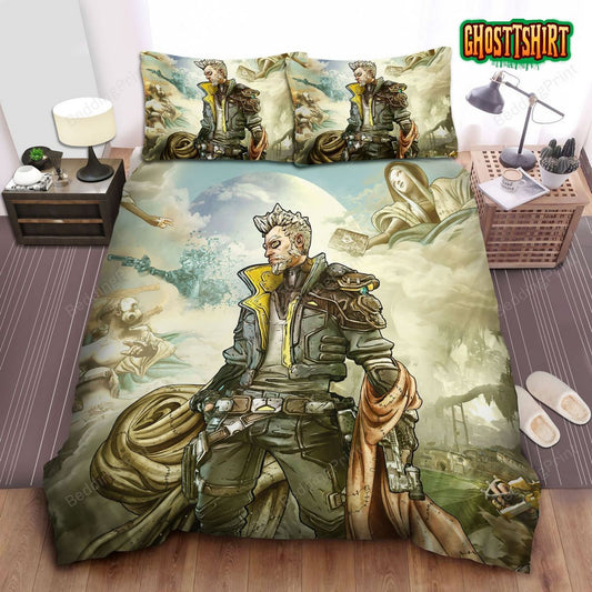 Borderlands Zane The Operative Digital Portrait Bed Sheets Duvet Cover Bedding Set