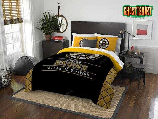Boston Bruins Bedding Set Duvet Cover & Pillow Cases