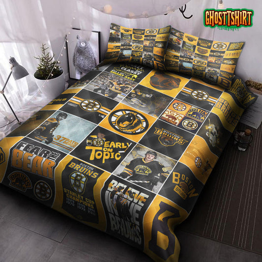 Boston Bruins Hockey V1 Bedding Set