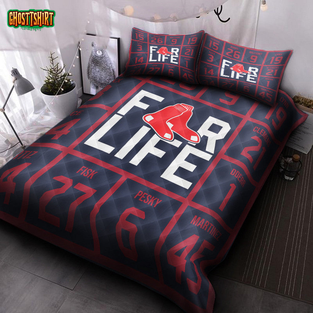 Boston Red Sox For Life Quilt Bed Set