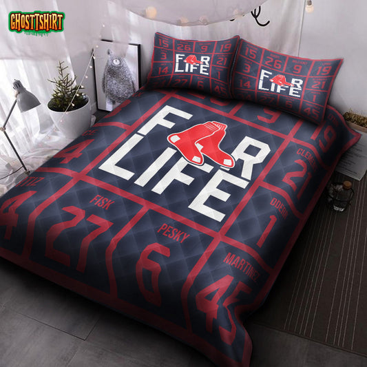 Boston Red Sox For Life Quilt Bed Set
