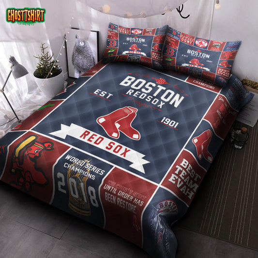 Boston Red Sox V3 Quilt Bed Set