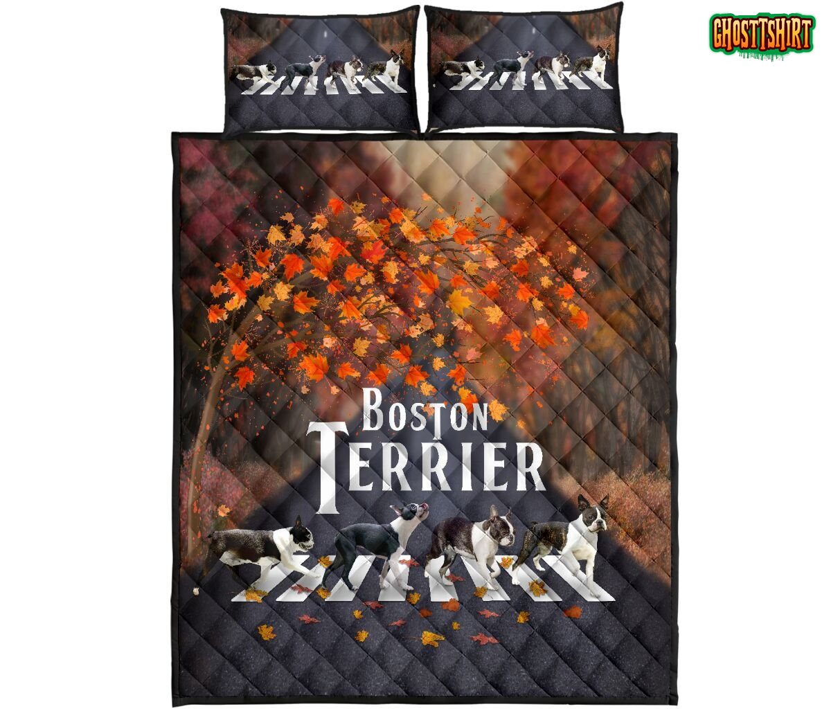 Boston Terrier Autumn Bedding Set