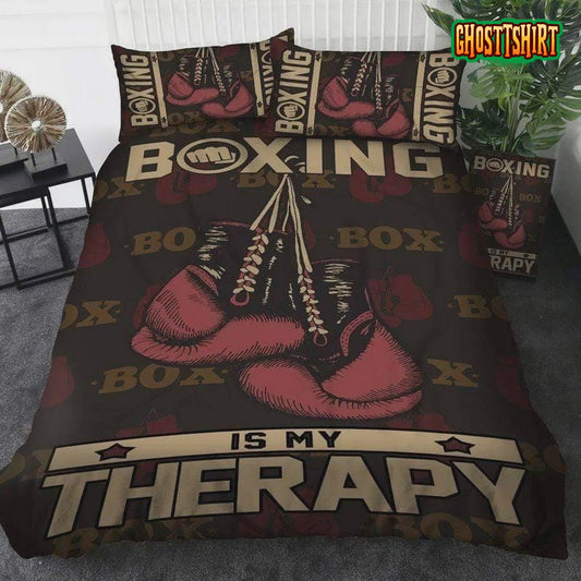 Boxing Is My Therapy Bed Sheets Duvet Cover Bedding Set