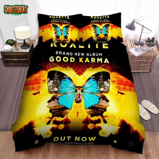 Brand New Album Good Karma Roxette Bed Sheets Spread Comforter Duvet Cover Bedding Set