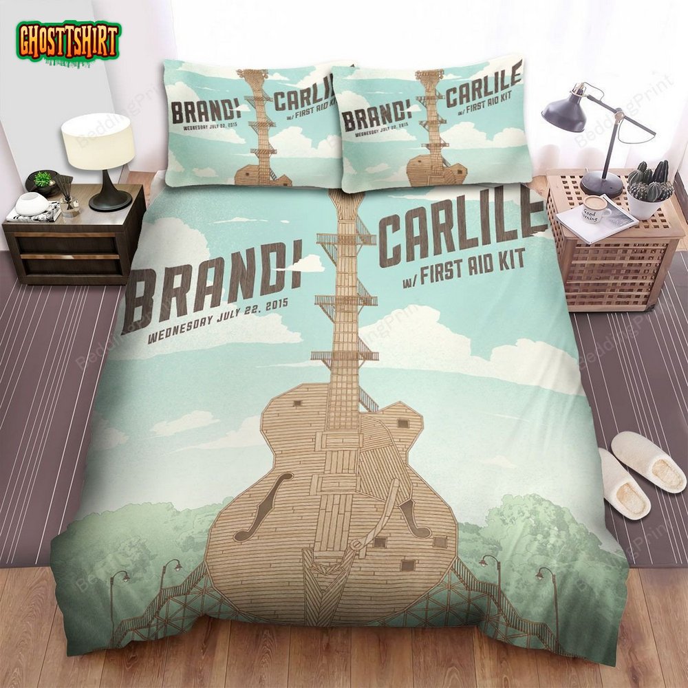 Brandi Carlile Guitar Art Bed Sheets Duvet Cover Bedding Set