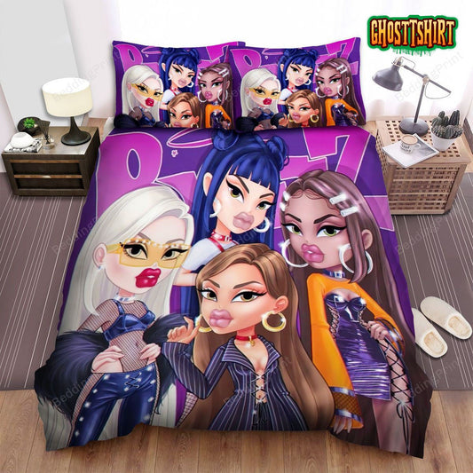 Bratz Chibi Art Bed Sheets Duvet Cover Bedding Set