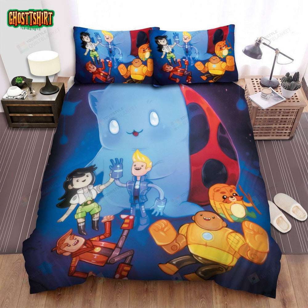 Bravest Warriors And Giant Catbug Artwork Bed Sheets Spread Duvet Cover Bedding Set