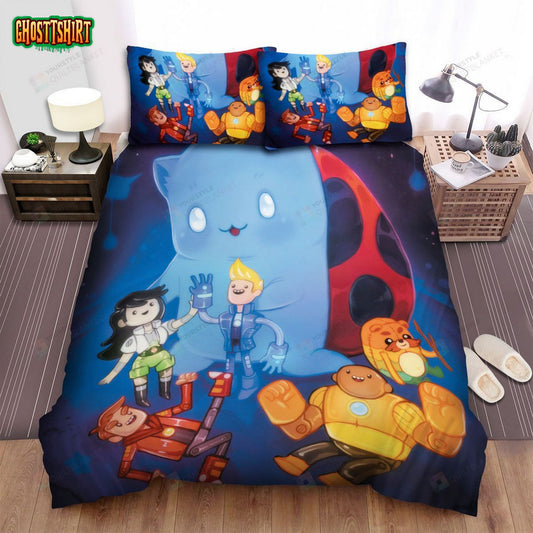Bravest Warriors And Giant Catbug Artwork Bed Sheets Spread Duvet Cover Bedding Set