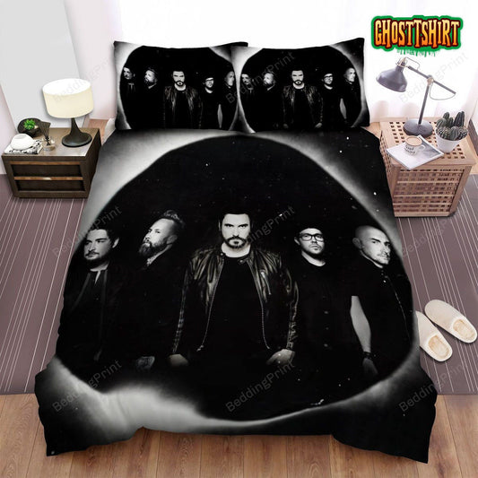 Breaking Benjamin Photo In Black & White Bed Sheets Duvet Cover Bedding Set