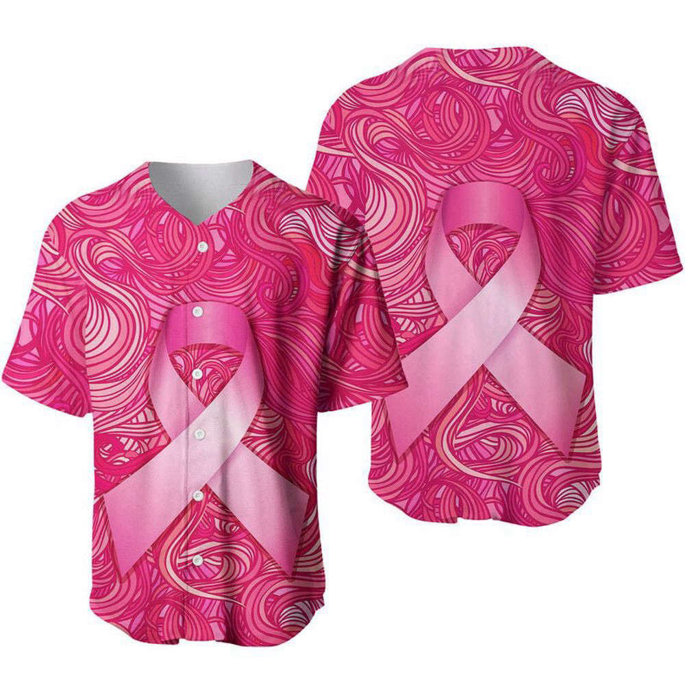 Breast Cancer Awareness Baseball Jersey For Men Women - lylyprint.com