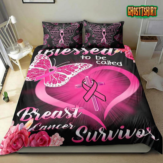 Breast Cancer Blessed To Be Called Breast Cancer Survivor Bedding Set