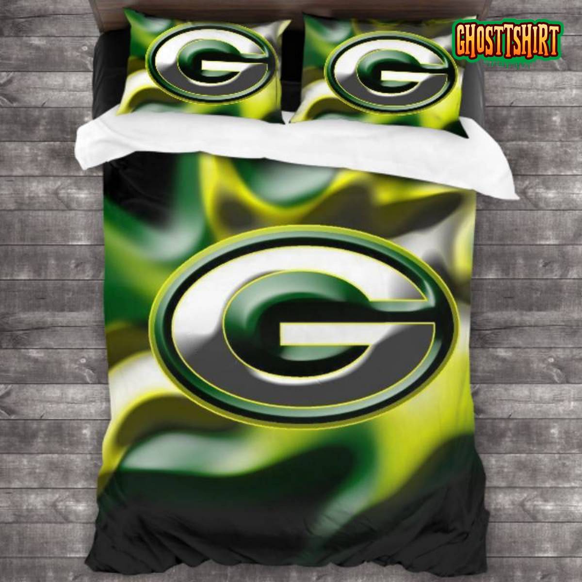 Breathable Green Bay Packers Logo Bedding Set