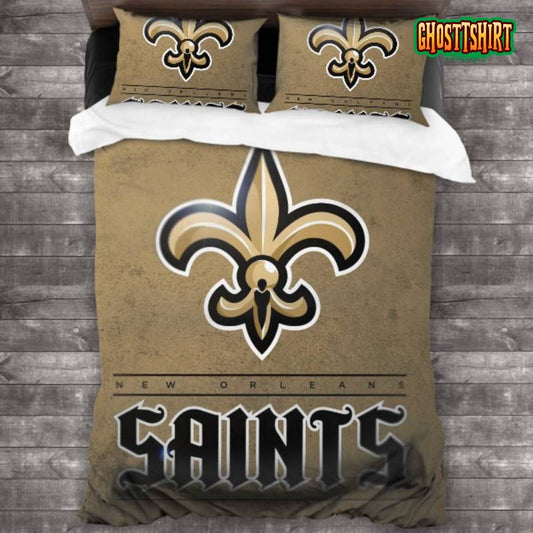 Breathable New Orleans Saints Logo Bedding Set