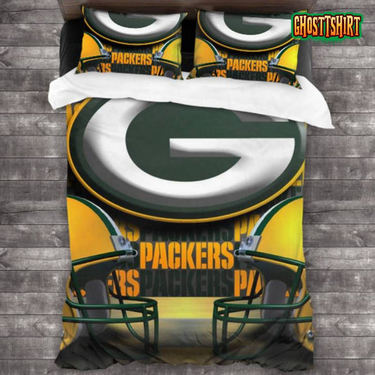 Breathable NFL Green Bay Packers Logo Bedding Set