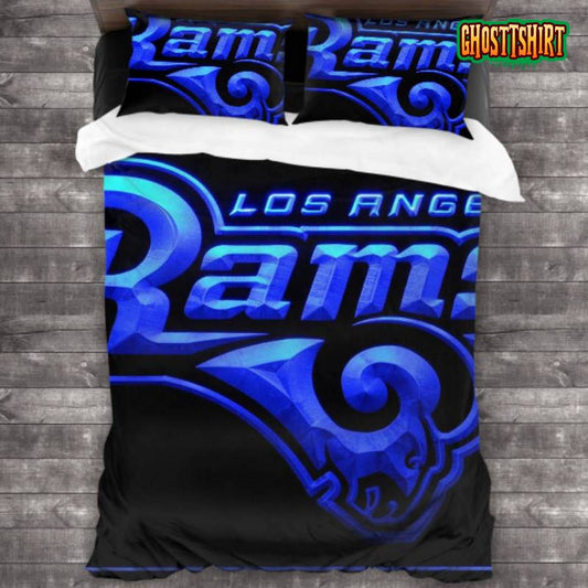 Breathable NFL Los Angeles Rams Logo Bedding Set