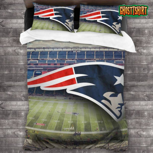Breathable NFL New England Patriots Logo Bedding Set