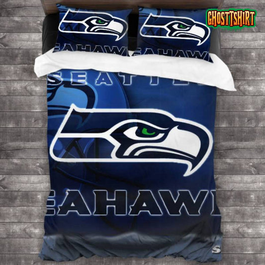 Breathable NFL Seattle Seahawks Logo Bedding Set