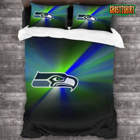 Breathable Seattle Seahawks Logo Bedding Set