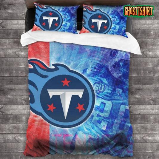Breathable Tennessee Titans Logo Bedding Set