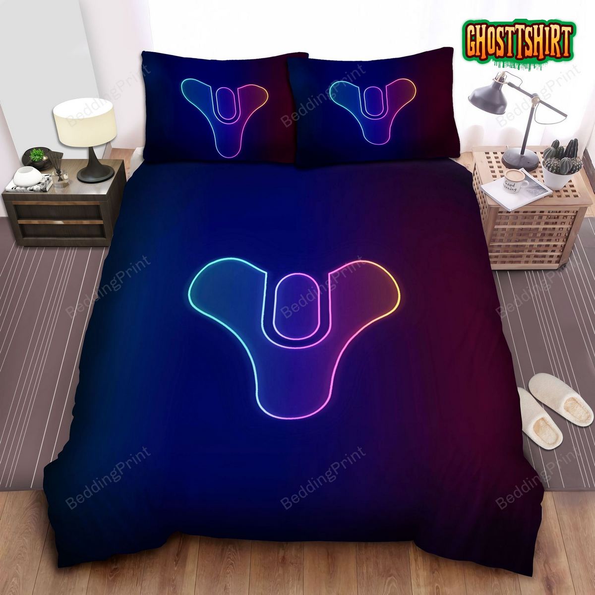 Bright Logo Bed Sheets Duvet Cover Bedding Set