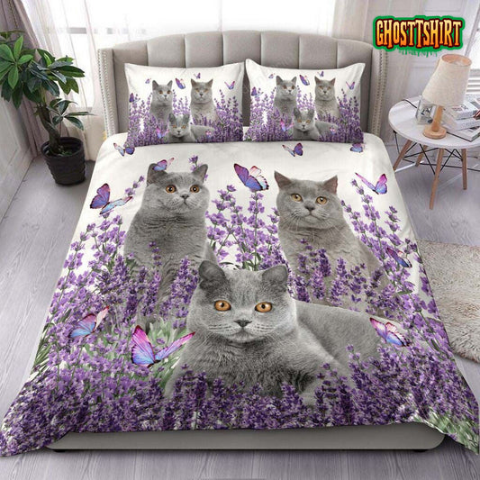 British Shorthair Cat Duvet Cover Bedding Set