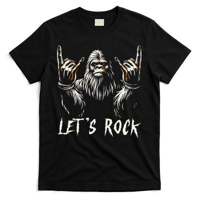 Bigfoot Rock On Funny Sasquatch Rock and Roll Let's Rock T-Shirt