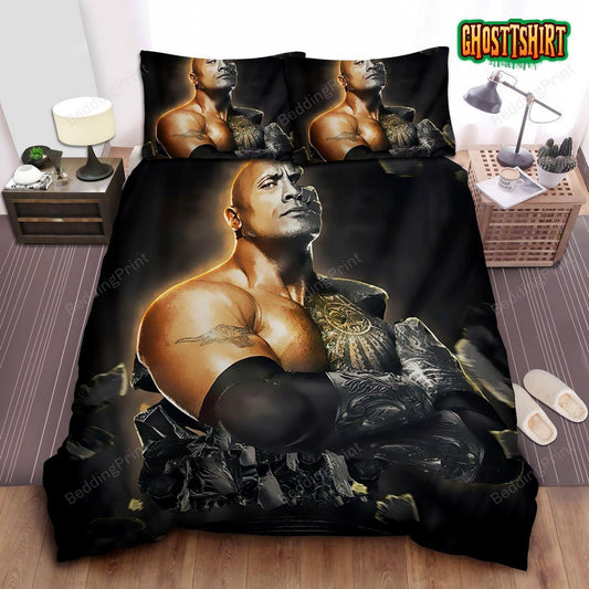 Broken Dwayne 'the Rock' Johnson Art Bed Sheet Duvet Cover Bedding Set