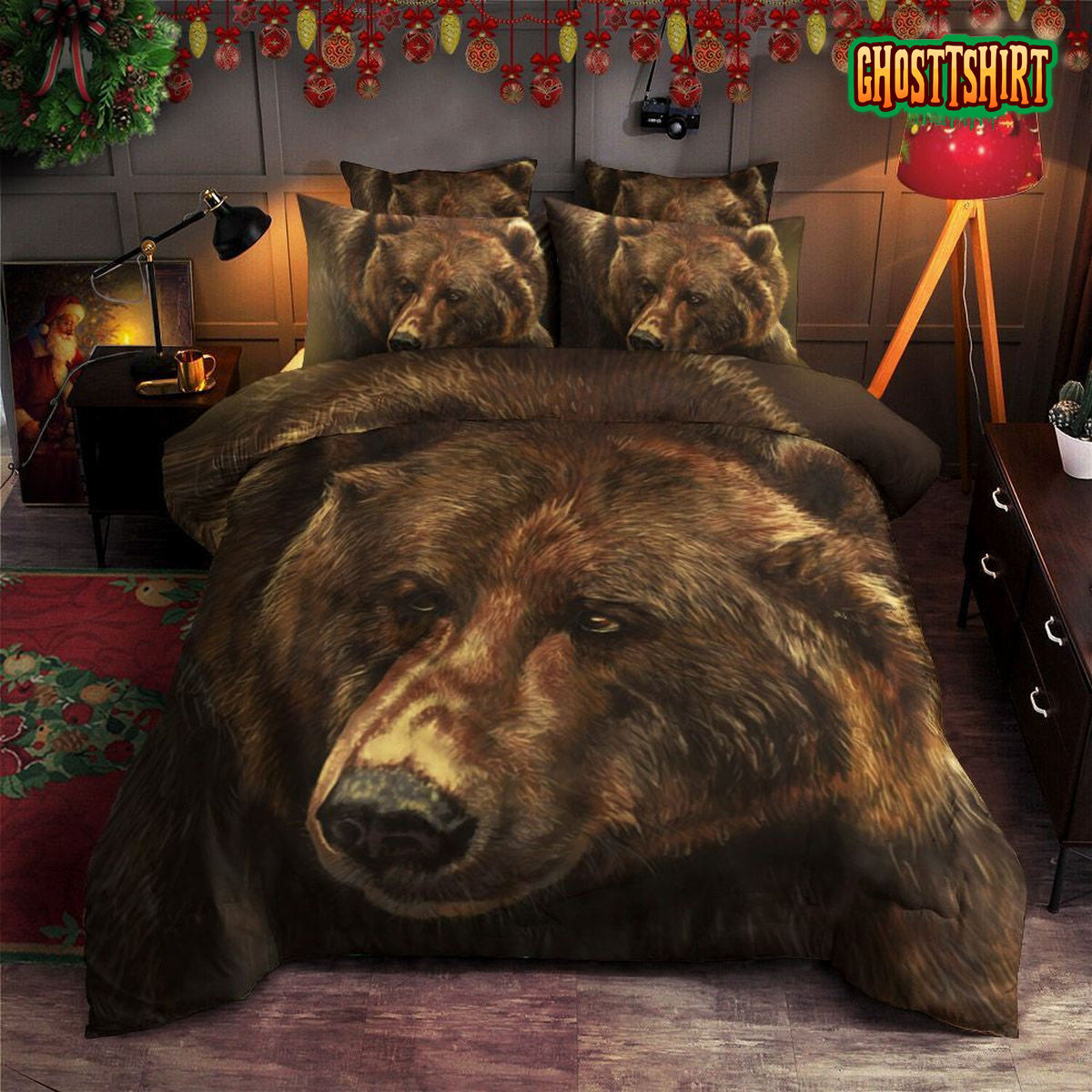 Brown Bear Bed Sheets Spread Duvet Cover Bedding Set