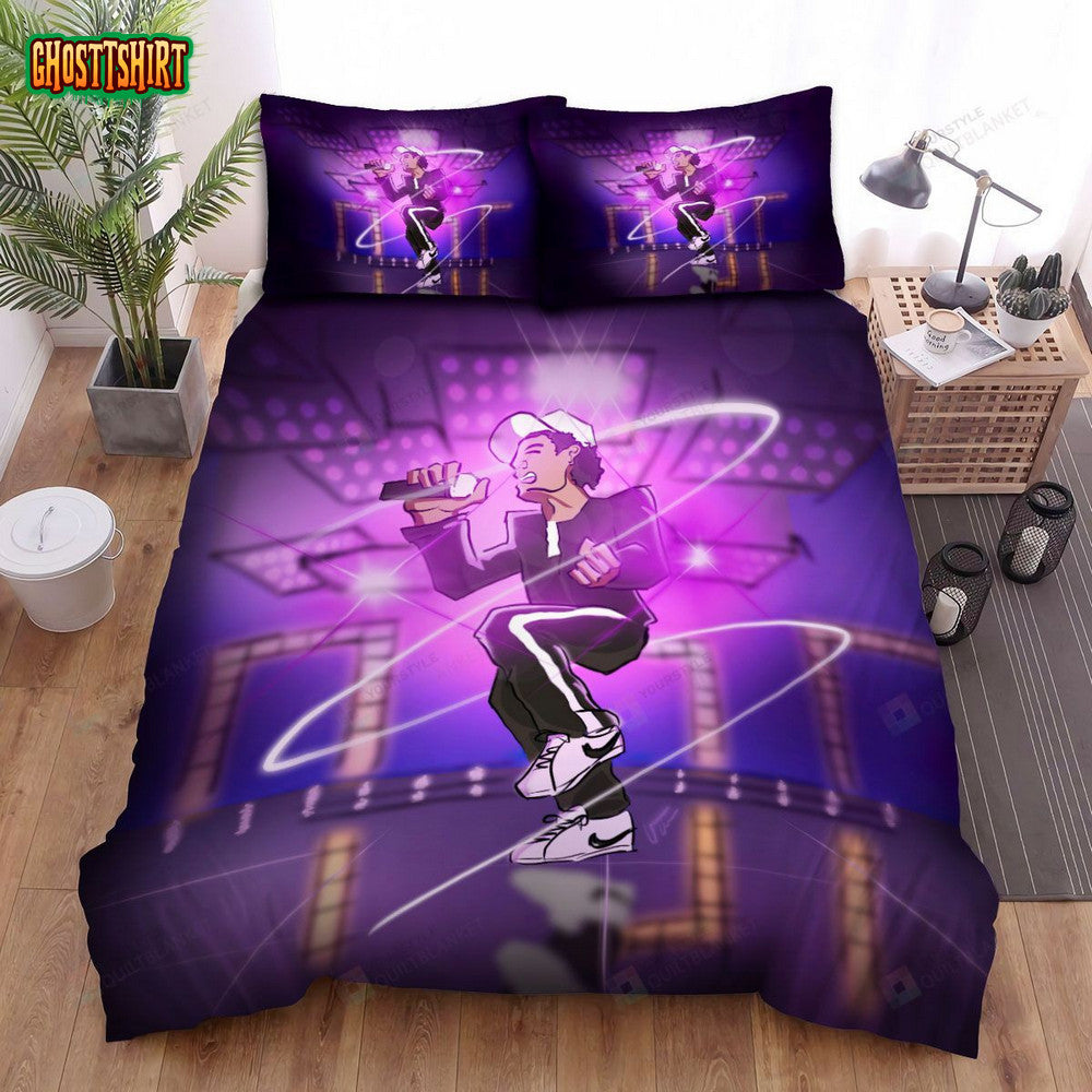 Bruno Mars Cartoon Character Illustration Bed Sheets Spread Duvet Cover Bedding Set