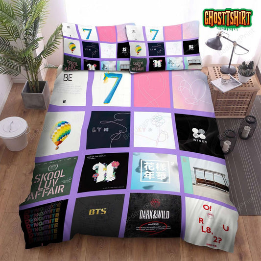 Bts Dynamite Bed Sheets Duvet Cover Bedding Set
