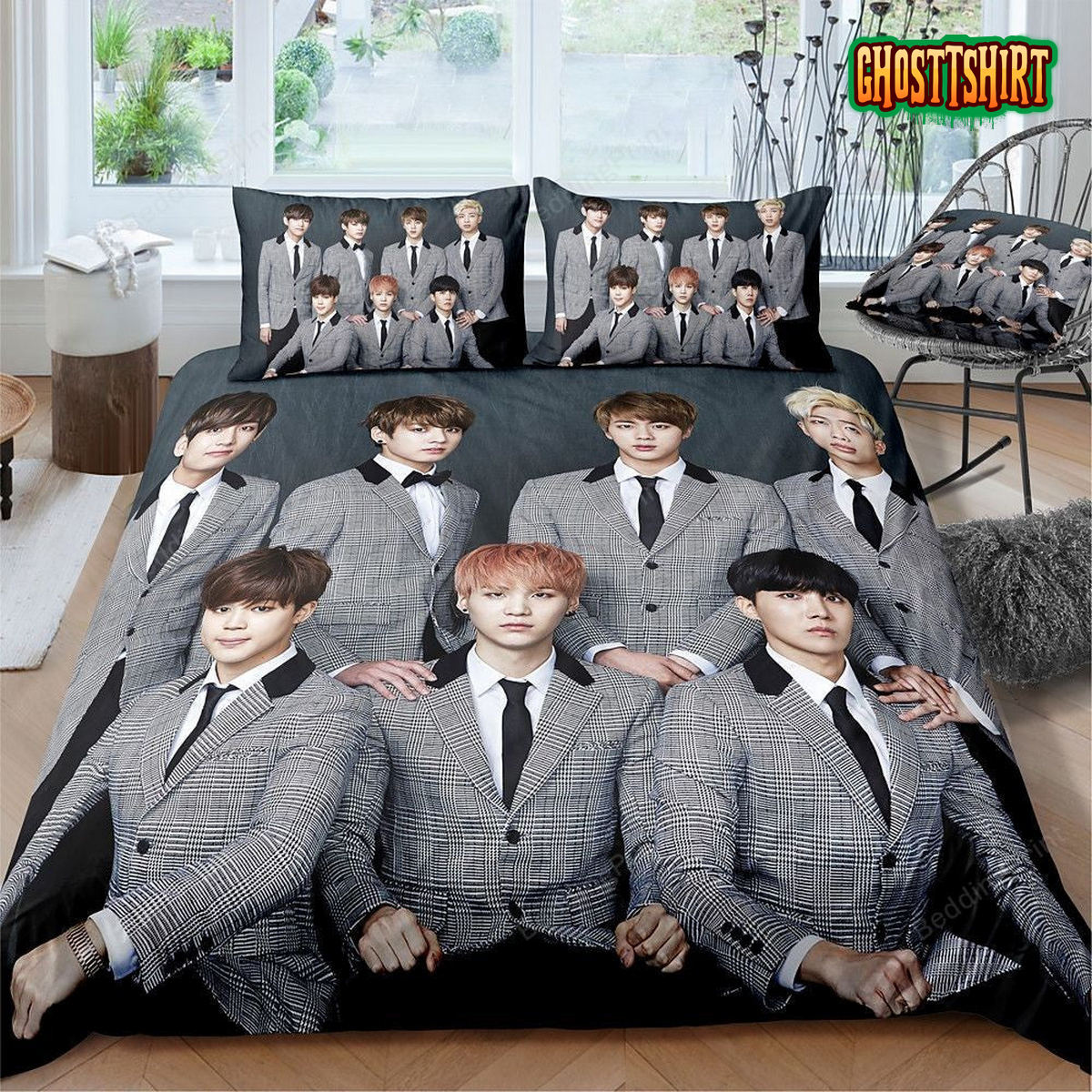BTS Kpop Boygroup Bedding Set Best Gift For BTS Lovers Kpop Lovers Bed Sheets Duvet Cover Bedding Sets