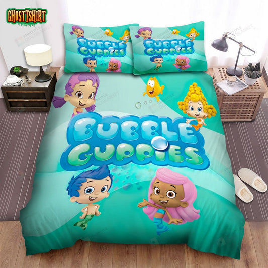 Bubble Guppies Cute Poster Bed Sheet Spread Duvet Cover Bedding Set