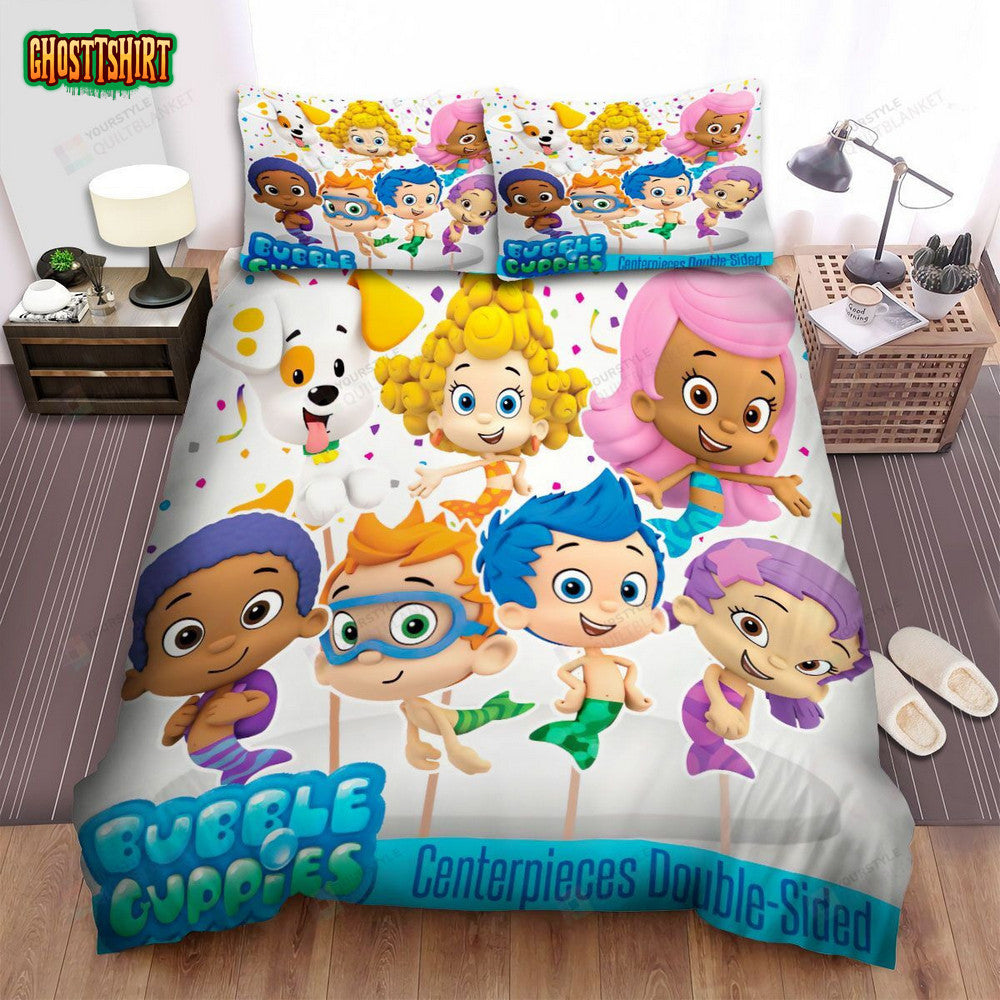 Bubble Guppies Friendship Poster Bed Sheet Spread Duvet Cover Bedding Set