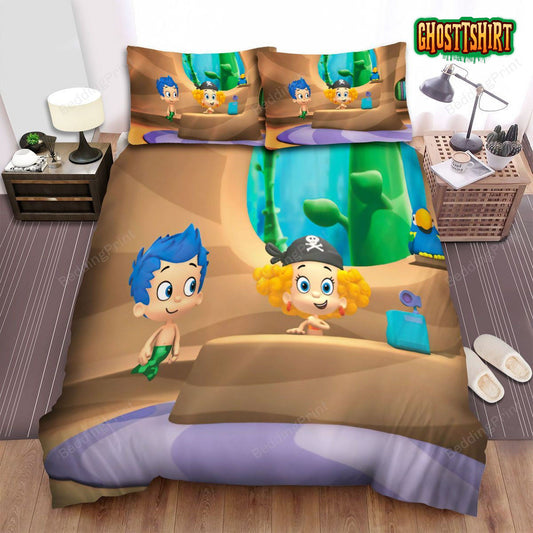 Bubble Guppies Nonny And Deema Bed Sheet Spread Duvet Cover Bedding Set