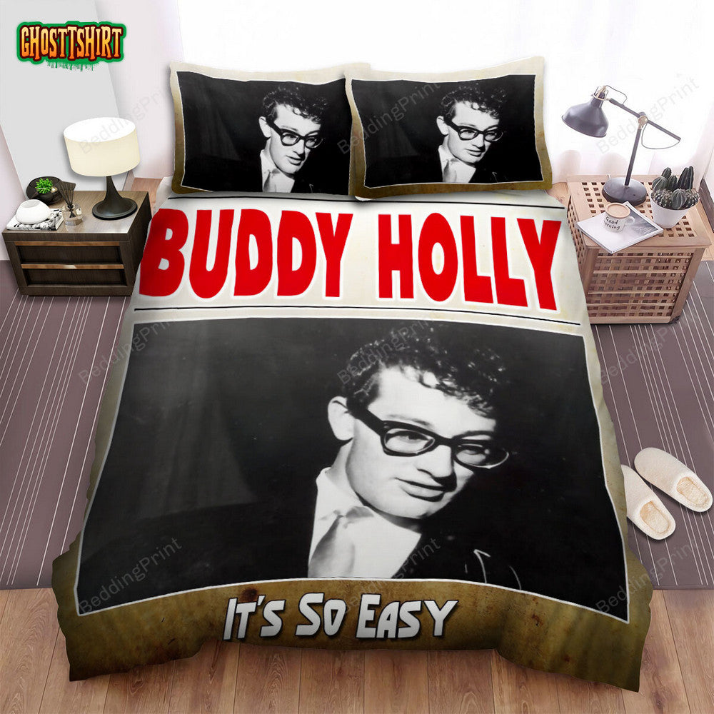 Buddy Holly It’s So Easy Album Cover Bed Sheets Duvet Cover Bedding Set