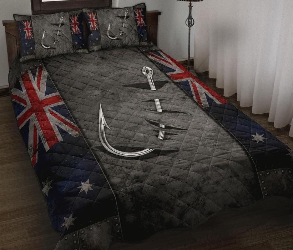 Australian Fishing Flag 3-pc Quilt Bedding Set And Merchize Covers