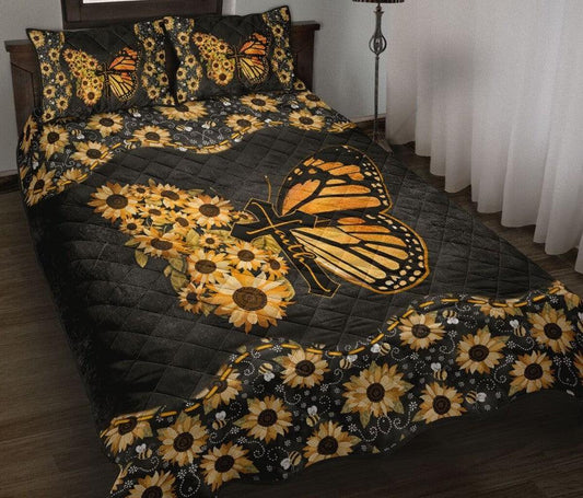 Butterfly – 3-pc Quilt Bedding Set Faith