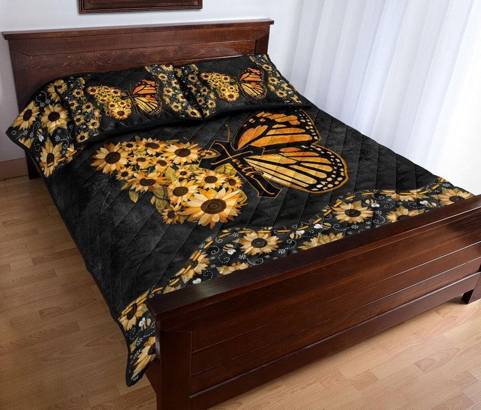 Butterfly – 3-pc Quilt Bedding Set Faith