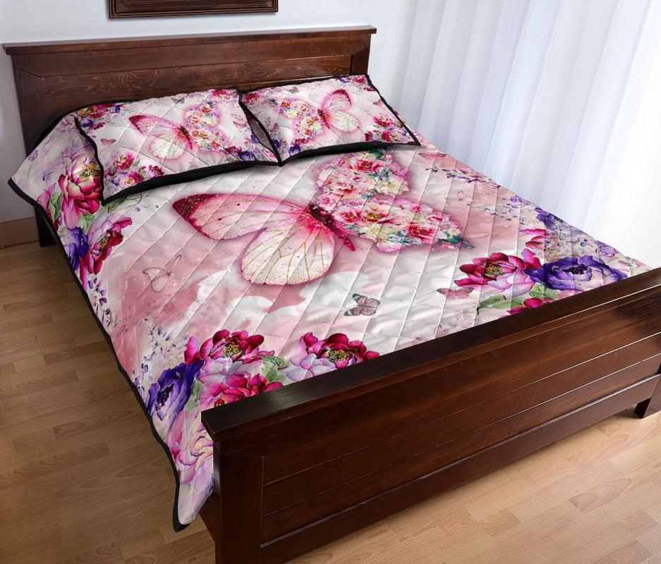Butterfly – 3-pc Quilt Bedding Set Miraculous Beauty