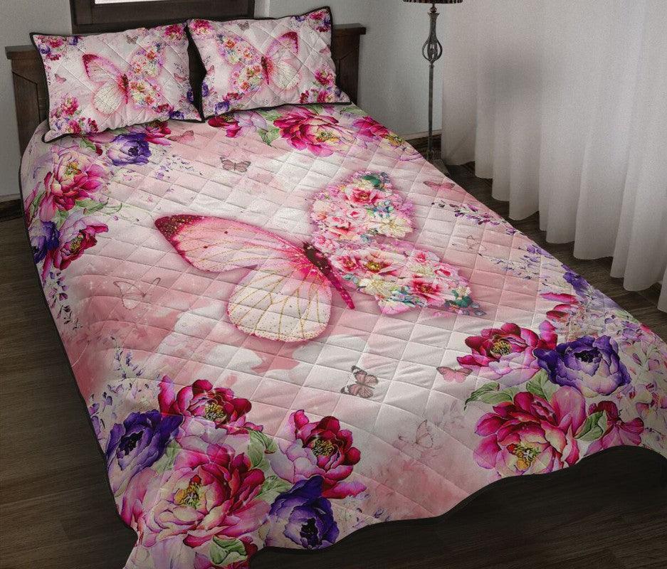 Butterfly – 3-pc Quilt Bedding Set Miraculous Beauty