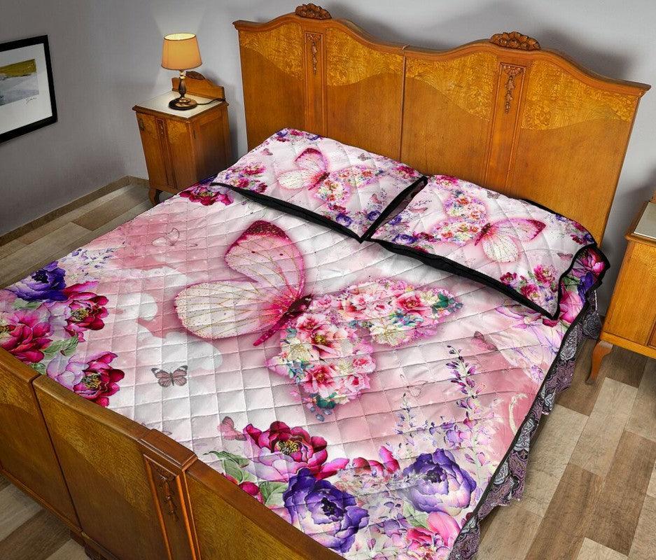 Butterfly – 3-pc Quilt Bedding Set Miraculous Beauty