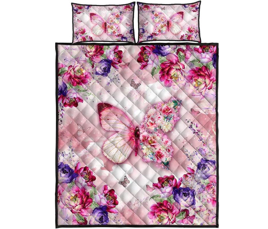 Butterfly – 3-pc Quilt Bedding Set Miraculous Beauty