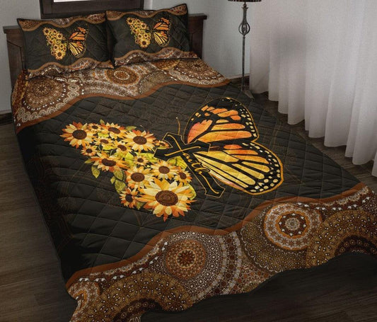 Butterfly – 3-pc Quilt Bedding Set Sunflower