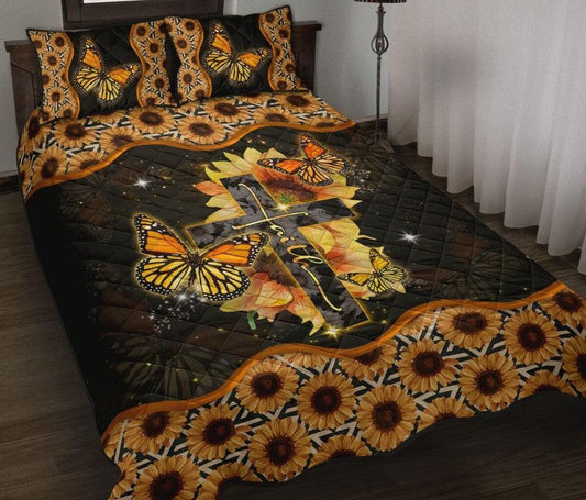 Butterfly – 3-pc Quilt Bedding Set Vintage