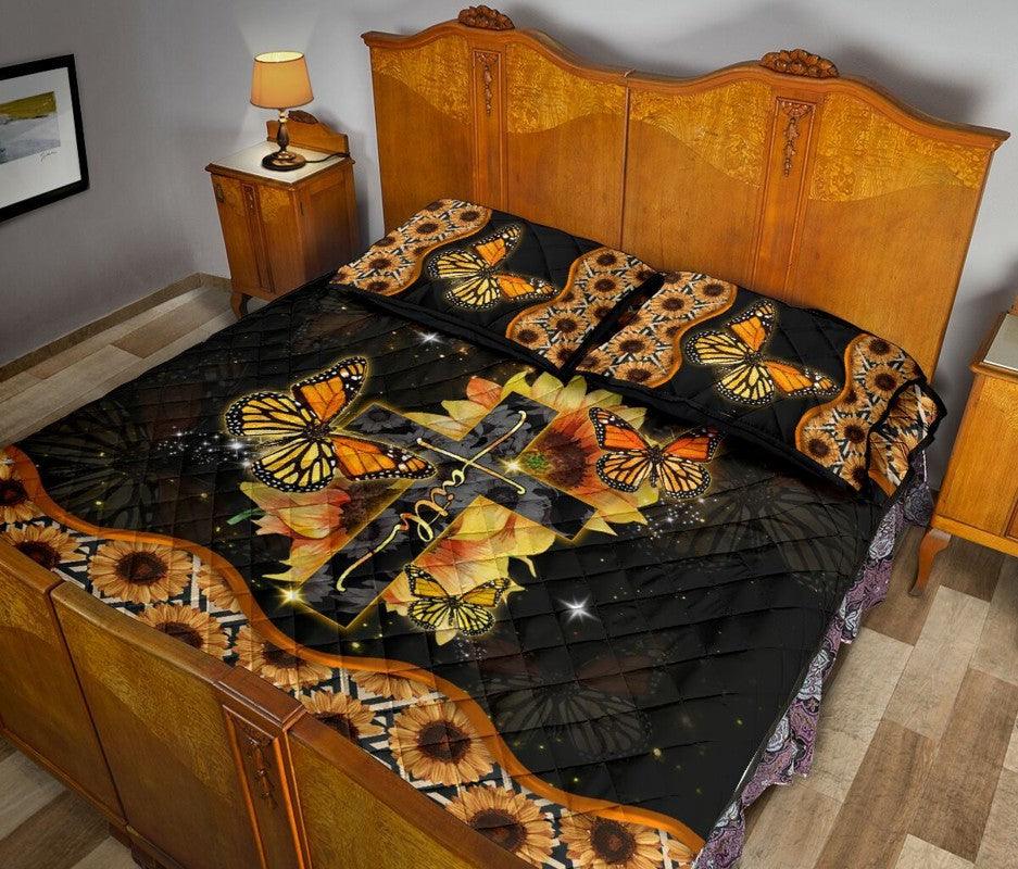 Butterfly – 3-pc Quilt Bedding Set Vintage